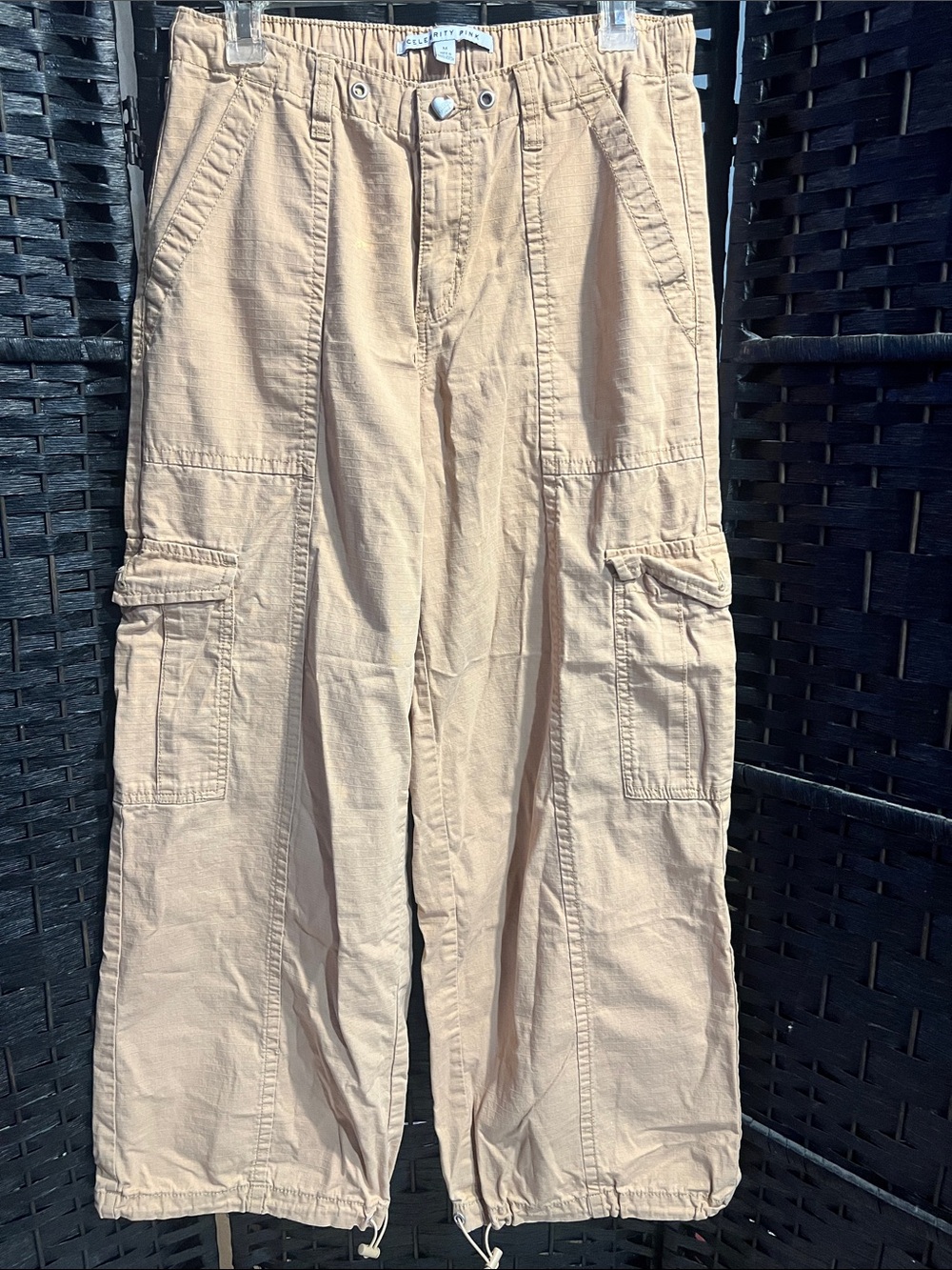 Celebrity Pink Tan Cargo Jogger Pants size M